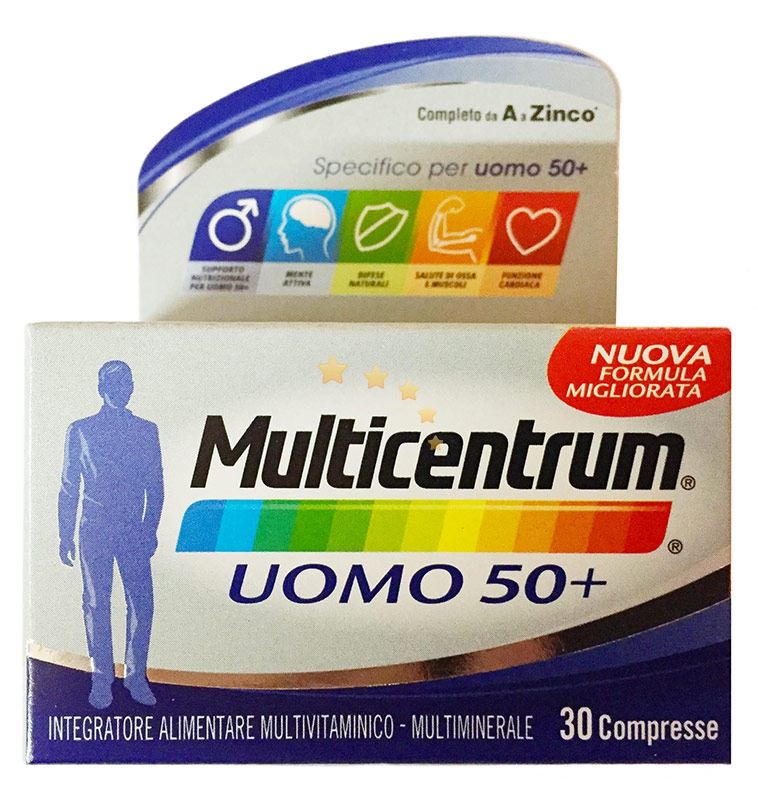 Multicentrum Vitamine Minerali Over 50 Uomo 50+30 Compresse