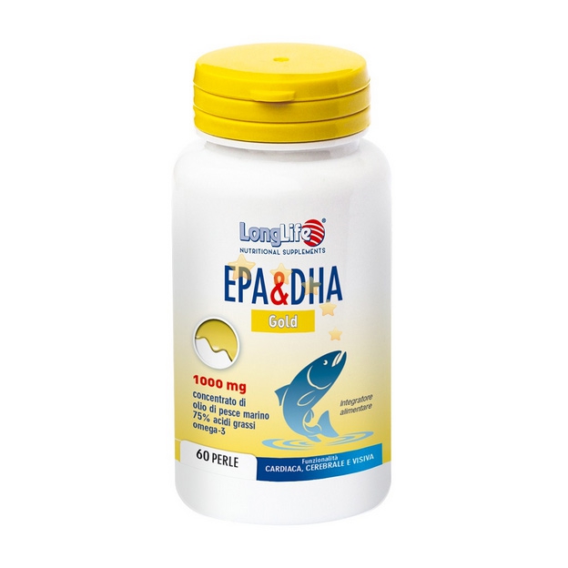 LongLife Linea Colesterolo EPA&DHA Omega 3 Integratore Alimentare 60 Capsule