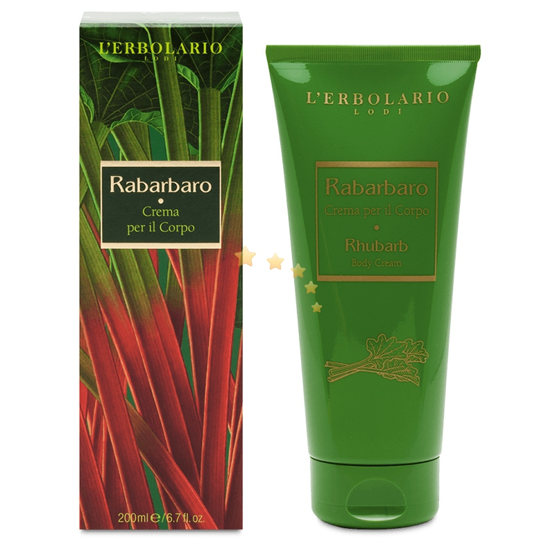 L'Erbolario Linea Rabarbaro Dolceamaro e Fresco Crema Corpo Profumata 200 ml