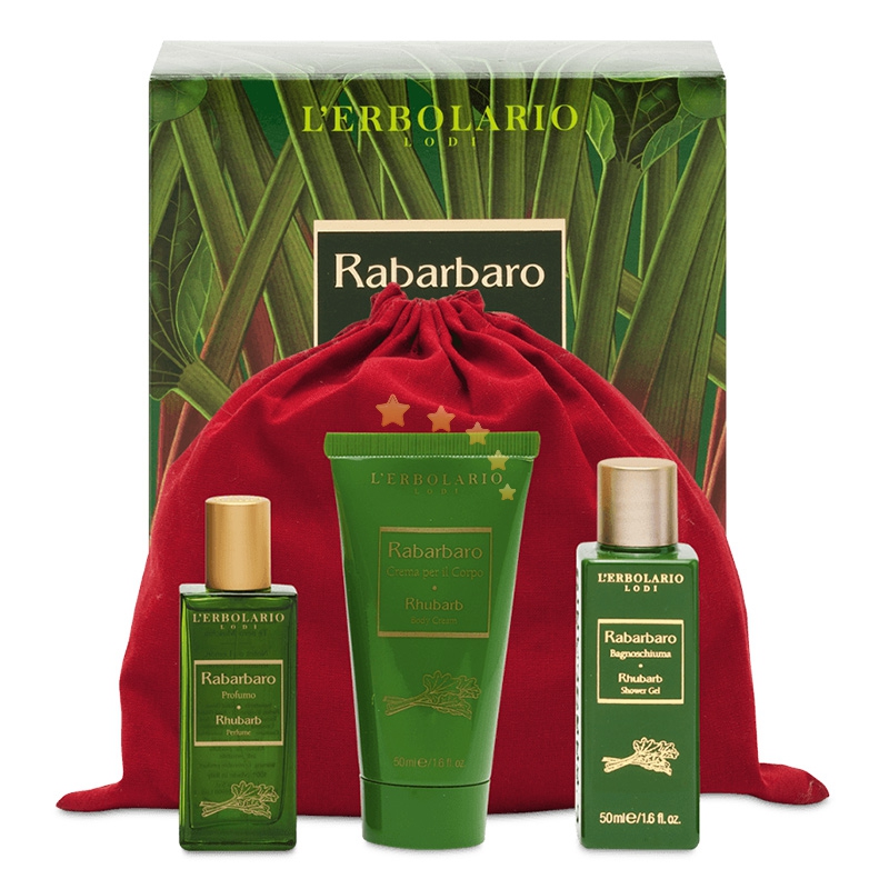 L'Erbolario Linea Rabarbaro Dolceamaro e Fresco Beauty Set da Viaggio Profumato