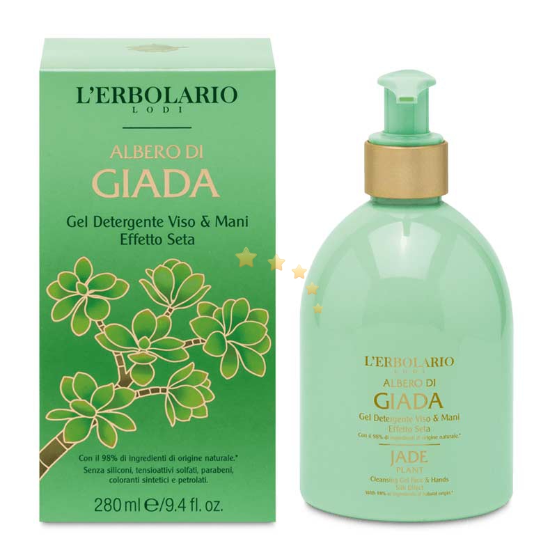 L'Erbolario Linea Albero di Giada Fresco e Delicato Detergente Viso Mani 280 ml