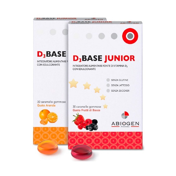 Abiogen Pharma Linea Salute Ossea Dbase 3 Junior Integratore 30 Caramel Arancia
